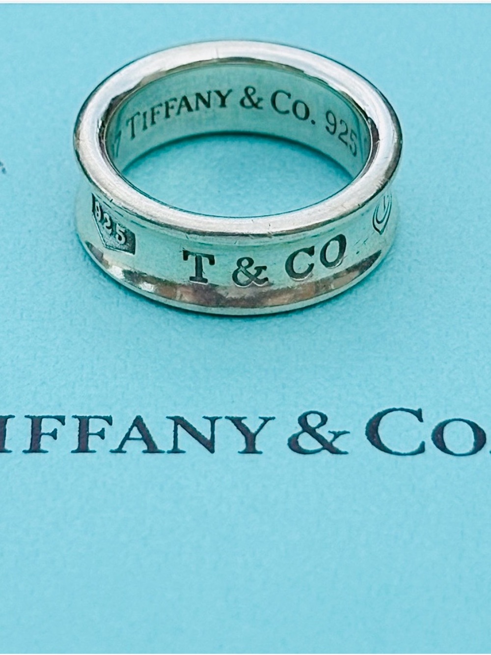 Tiffany & Co. Authentic 925 Sterling Silver T & CO. Band w/box ✨EUC✨